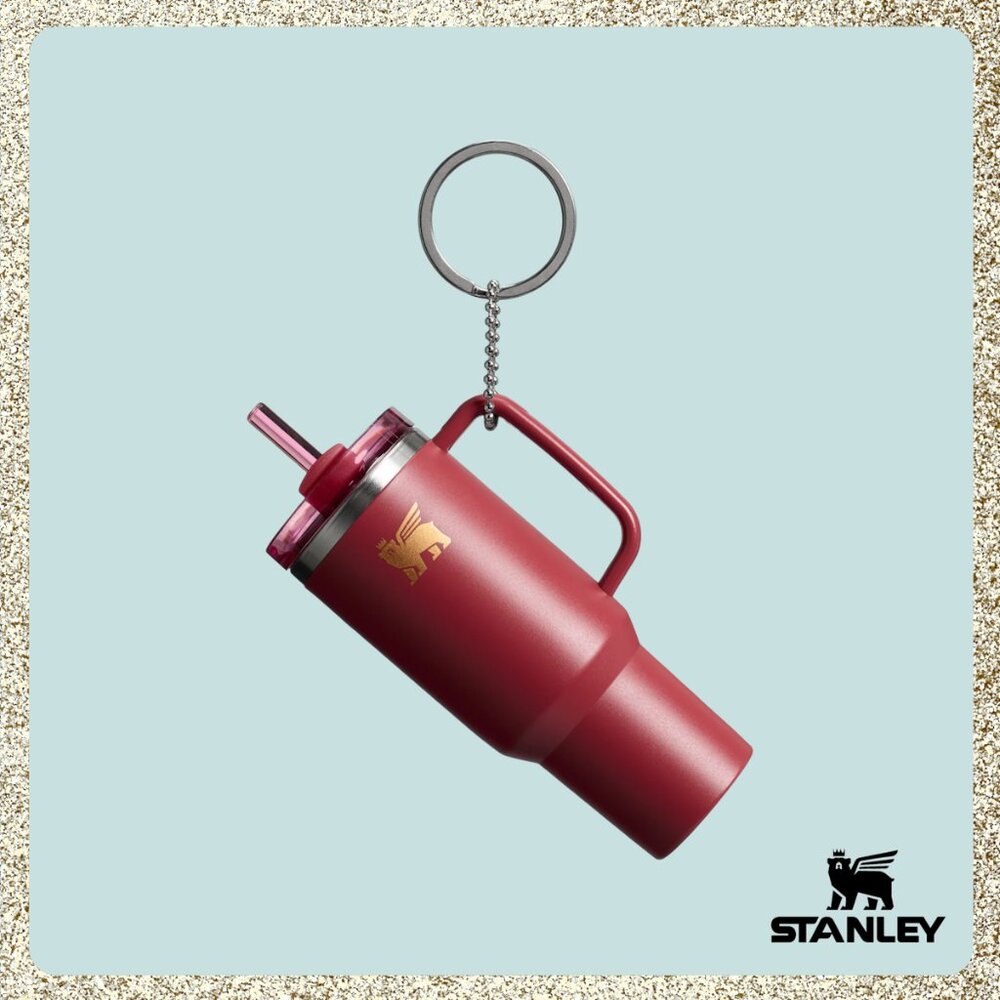 ✨ NWT/NIB Stanley The Quencher H2.0 Mini Tumbler Keychain/Ornament Pomegranate